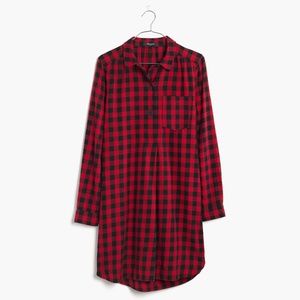 Madewell Flannel Lattitude Dress in Buffalo Check